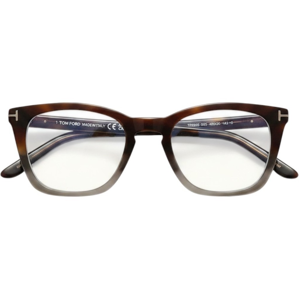 Tom Ford Tortoise shell Dark Brown Square-Frame Glasses TF5736-B‎